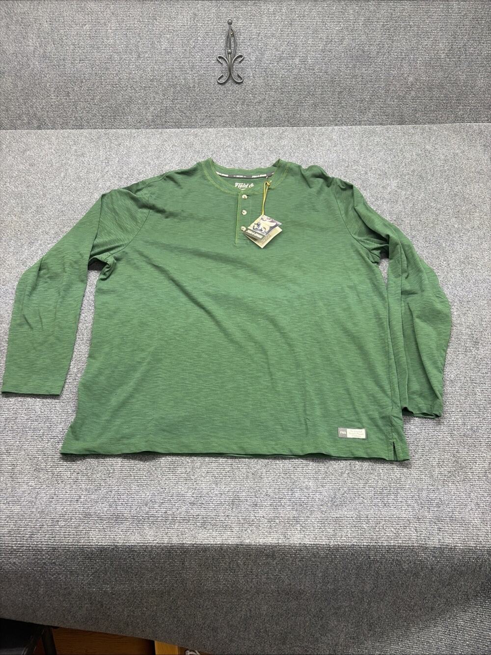 Field & Stream Long Sleeve Henley Shirt Men’s Size XL Green Outdoors NWT